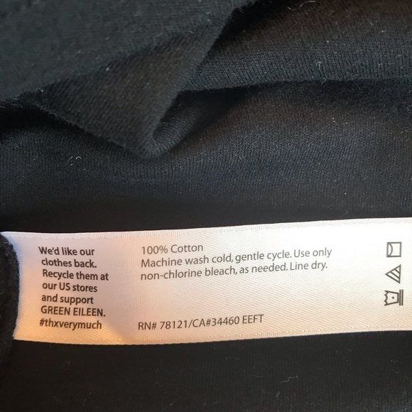 Eileen Fisher Black 3/4 sleeve shirt - Picture 6 of 7